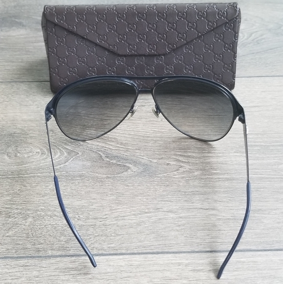 Gucci Classic Aviator Sunglasses GG 4233/SS Blue - Picture 7 of 8